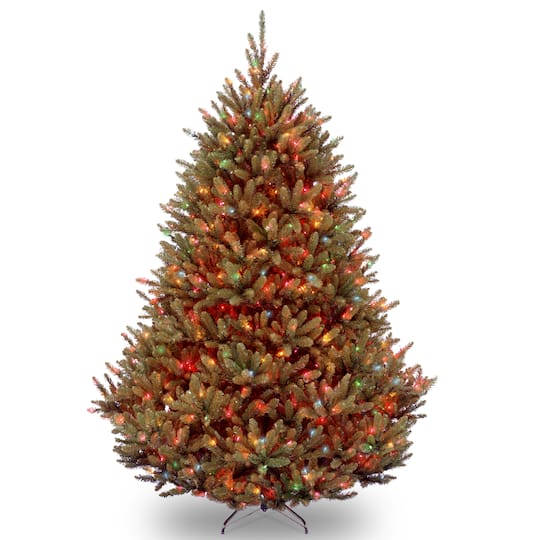7.5ft. Pre-Lit Natural Fraser Medium Fir Artificial Christmas Tree, Multicolor Lights